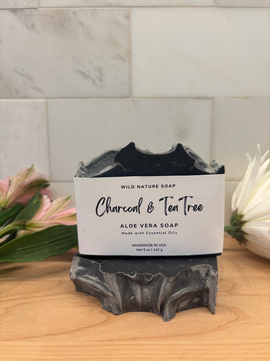 Activated Charcoal with Tea Tree Aloe Vera Soap